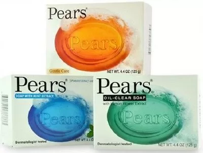 Pears Transparent Soap 125g - 3 Stück | Sanfte, natürliche Reinigung für alle Hauttypen | Dermatologisch getestet, feuchtigkeitsspendend