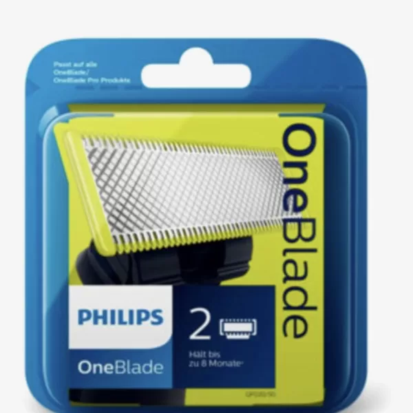 Philips OneBlade QP220/50 Vervangmesjes - 2 Stuks - Originele Blades voor Trimmen, Scheren en Stylen - Duurzaam en Comfortabel