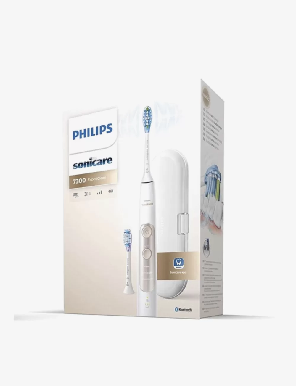 Philips Sonicare ExpertClean 7300 - Elektrische Tandenborstel met Smart Sensor, C3 & G3 Opzetborstels, 7x Gezond Tandvlees, Reisetui, 2 Weken Accuduur