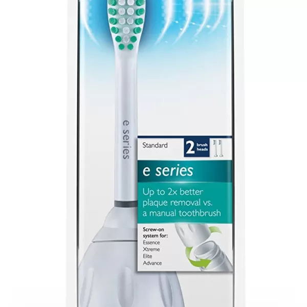 Philips Sonicare HX7022/26 E-Series Sonic Toothbrush Heads, 2-Pack – Ersatzbürsten für sanfte Zahnreinigung und Pflege