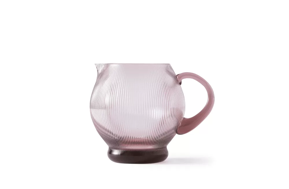 Pols Potten Pum Pitcher - Dunkellila Kürbis-Design, hochwertiges Glas, luxuriöses Trinkerlebnis, stilvolles Tisch-Accessoire