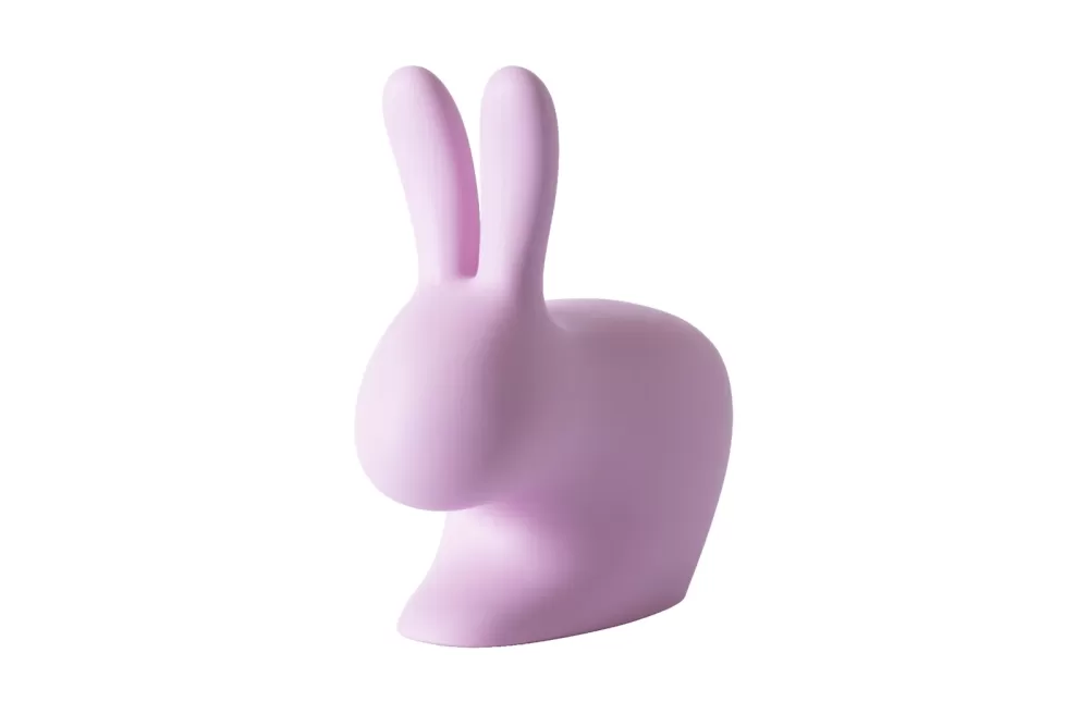 Qeeboo Rabbit Baby Chair - Pink | Kinderstuhl, Innen- und Außenbereich, Design von Stefano Giovannoni, niedlicher Kaninchenstuhl