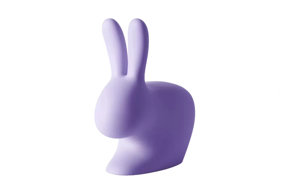 Qeeboo Rabbit Baby Chair in Violet - Kinderstuhl für Innen & Außen, Design von Stefano Giovannoni, süßes Kaninchen-Design, ideal für Kleinkinder