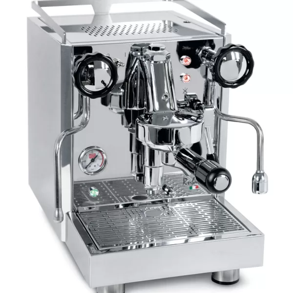 Quick Mill Rubino 0981 Espressomaschine Silber, 2-Kreiser, E61 Brühgruppe, 1,8L Kupferboiler, Dampfrohr, programmierbare Dosierung, 1500W