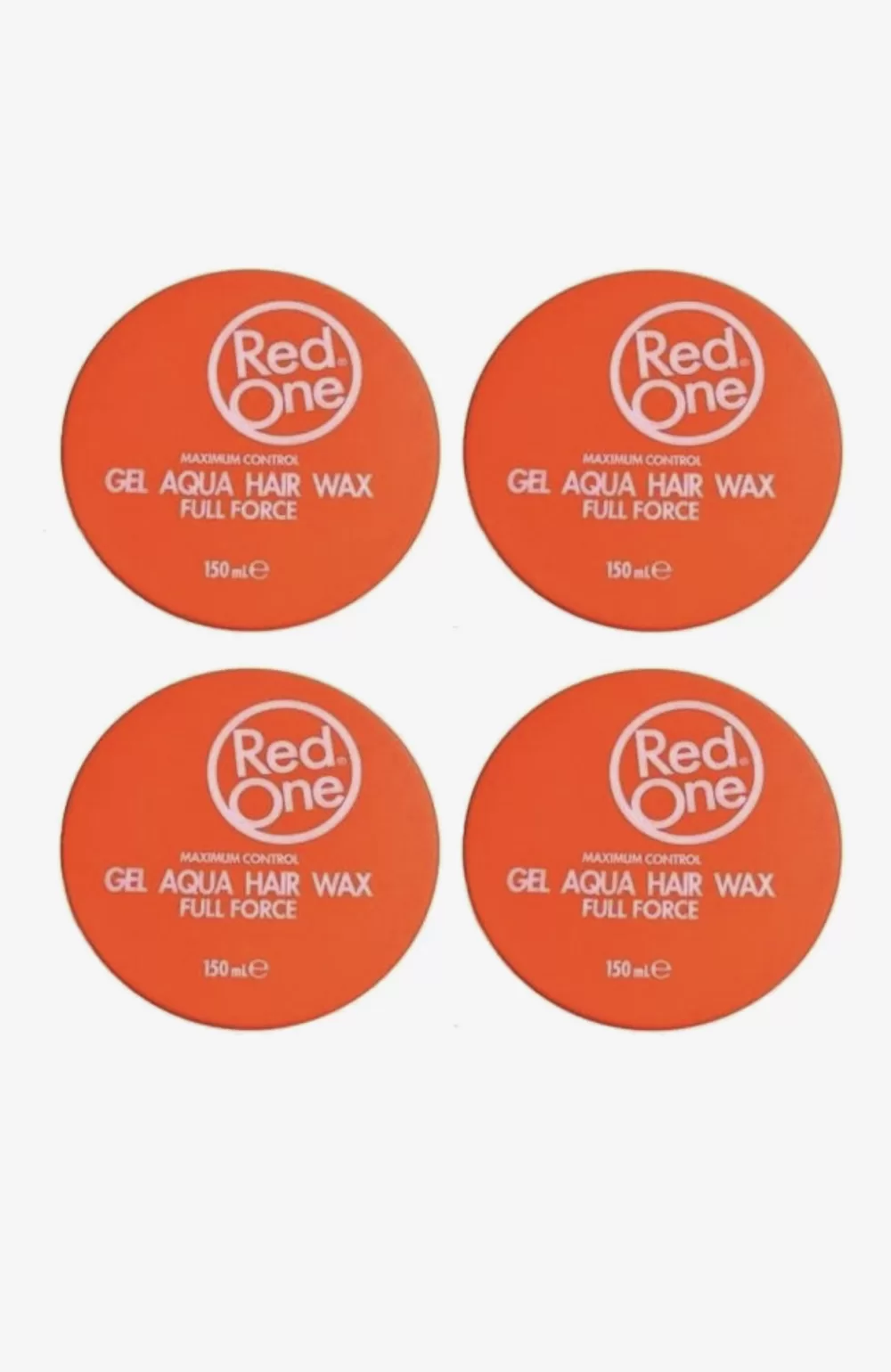 Red One Haarwax Oranje - 4x150ml - Flexibele Haargel voor Glanzend Haar - Voordeelverpakking - Ideaal voor Stijlveranderingen