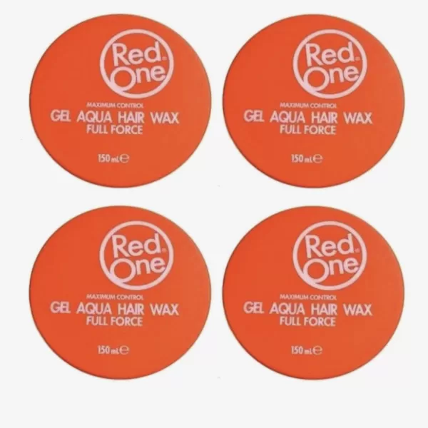 Red One Haarwax Oranje - 4x150ml - Flexibele Haargel voor Glanzend Haar - Voordeelverpakking - Ideaal voor Stijlveranderingen