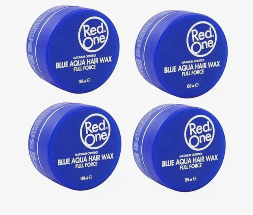 Red One Wax Blue Aqua - 4x150ml Vorteilspackung - Hochwertige Styling-Wachs für starken Halt und glänzendes Finish