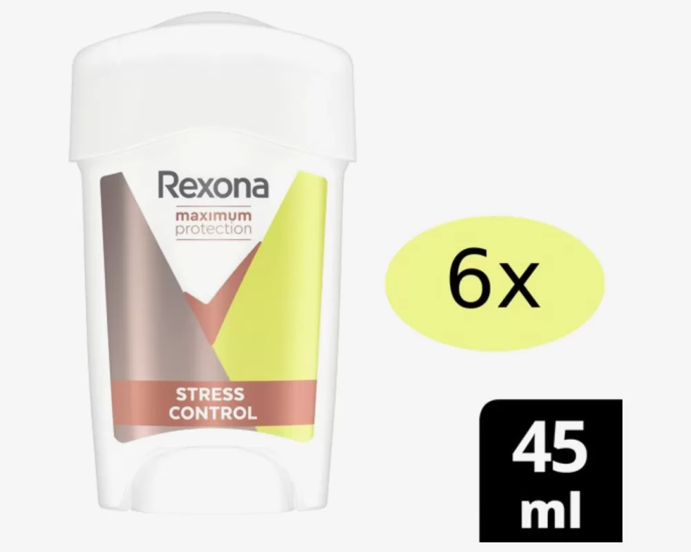 Rexona Women Deodorant Stick - Maximum Protection Stress Control - Voordeelverpakking 6 x 45ml - 96u Bescherming - Frisse Citroengeur