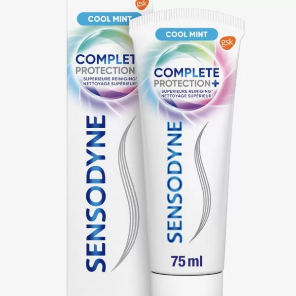 Sensodyne Complete Protection + Cool Mint Tandpasta 75ml - Gevoelige Tanden, Verfrissende Dubbele Munt, Superieure Reiniging, Recyclebare Verpakking