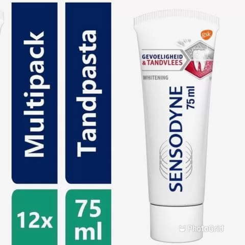 Sensodyne Tandpasta Gevoeligheid & Tandvlees Whitening 75ml - Bescherming voor Gevoelige Tanden, Verbetert Tandvlees, Frisse Muntsmaak