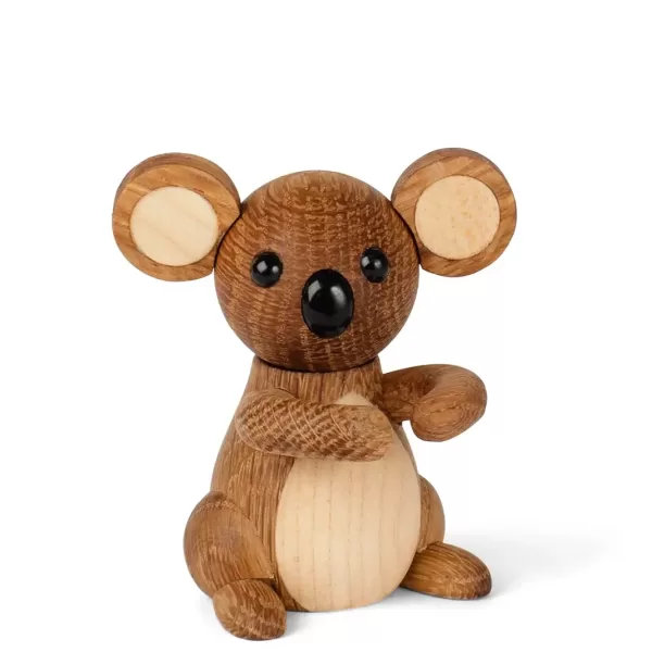 Spring Copenhagen Koala Joey – Niedliche Holzfigur aus Eiche & Esche, beweglich, skandinavisches Design, perfekt für Wohnzimmer & Kinderzimmer