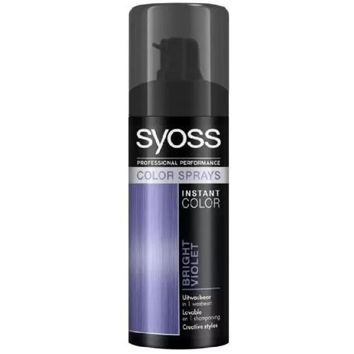 Syoss Color Spray 120ml - Bright Violet, Ammoniakvrij, Water- en Zweetafstotend, Voor Instant Kleur en Unieke Styles