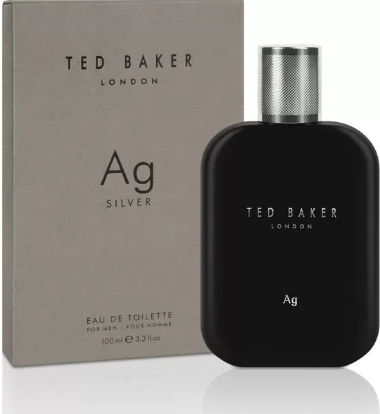 Ted Baker Ag Silver Eau de Toilette 100ML - Kruidige & Citrusgeur voor Heren, Tijdloze Geur, Gelanceerd in 2007