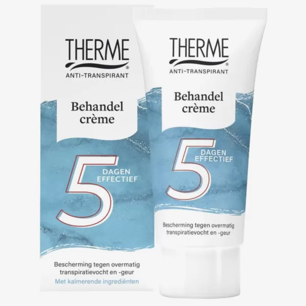 Therme Behandelcrème Anti-Transpirant 50 ml – 5 Tage Schutz, 0% Parfum & Alkohol, Dermatologisch getestet, Vegan, Huidirritaties verzachtend