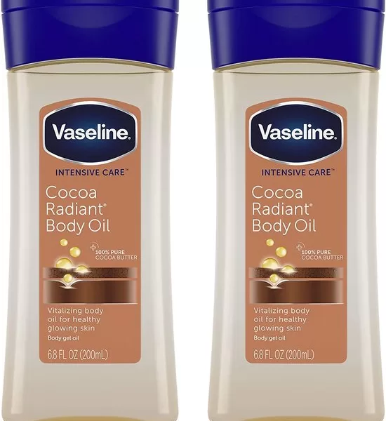 Vaseline Cocoa Body Gel Oil - 2 x 200 ml | Hydratation mit Cacaobutter für strahlende, gesunde Haut | Intensive Pflege für trockene Haut