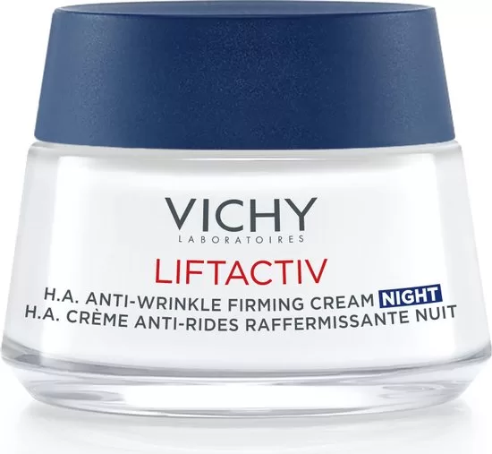 Vichy Liftactiv H.A. Nachtcrème 50ml - Anti-Rimpel, Verstevigend, Voor Droge tot Zeer Droge Huid, Geschikt voor Vrouwen 30+