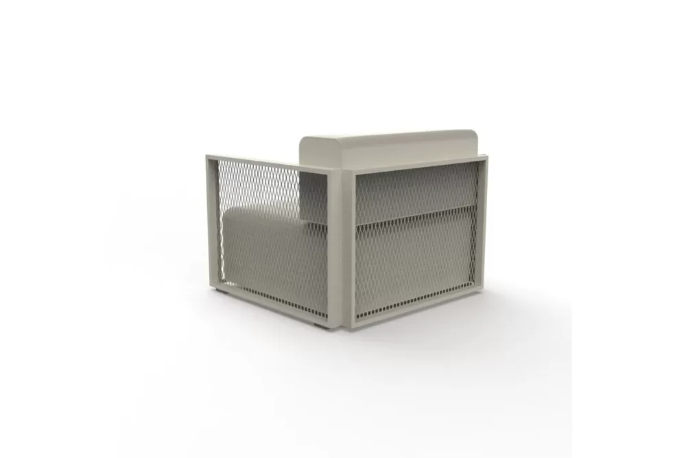 Vondom Factory Loungesessel Ecru/Taupe – Hochwertiger, witterungsbeständiger Sessel für Innen & Außen, elegantes Aluminium, modernes Design