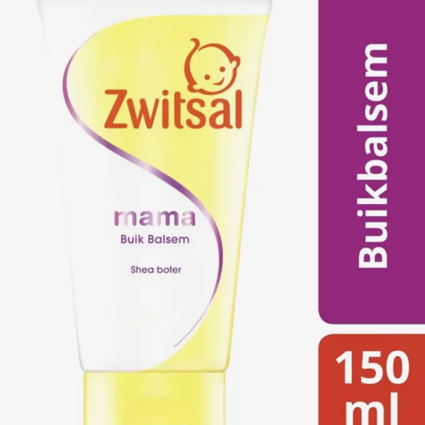 Zwitsal Mama Buikbalsem 150ml - Verzorgende Striae Balsem met Karitéboter, pH-neutraal, Dermatologisch Getest, Voor Soepele Huid tijdens Zwangerschap