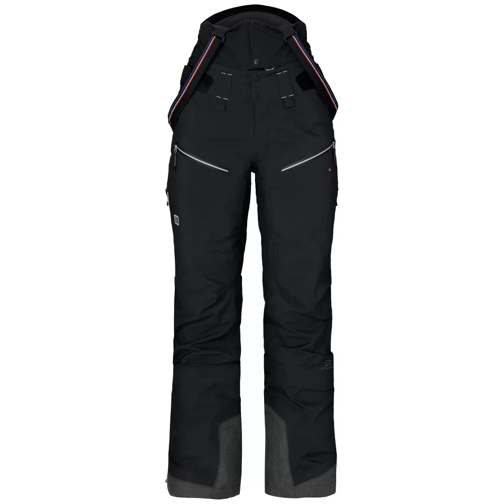 Elevenate Bec de Rosses Damen Skihose M, Black – 3-lagige Gore-Tex Pro Shell, abnehmbarer Schneefang, optimal für Skitouren & Tiefschnee