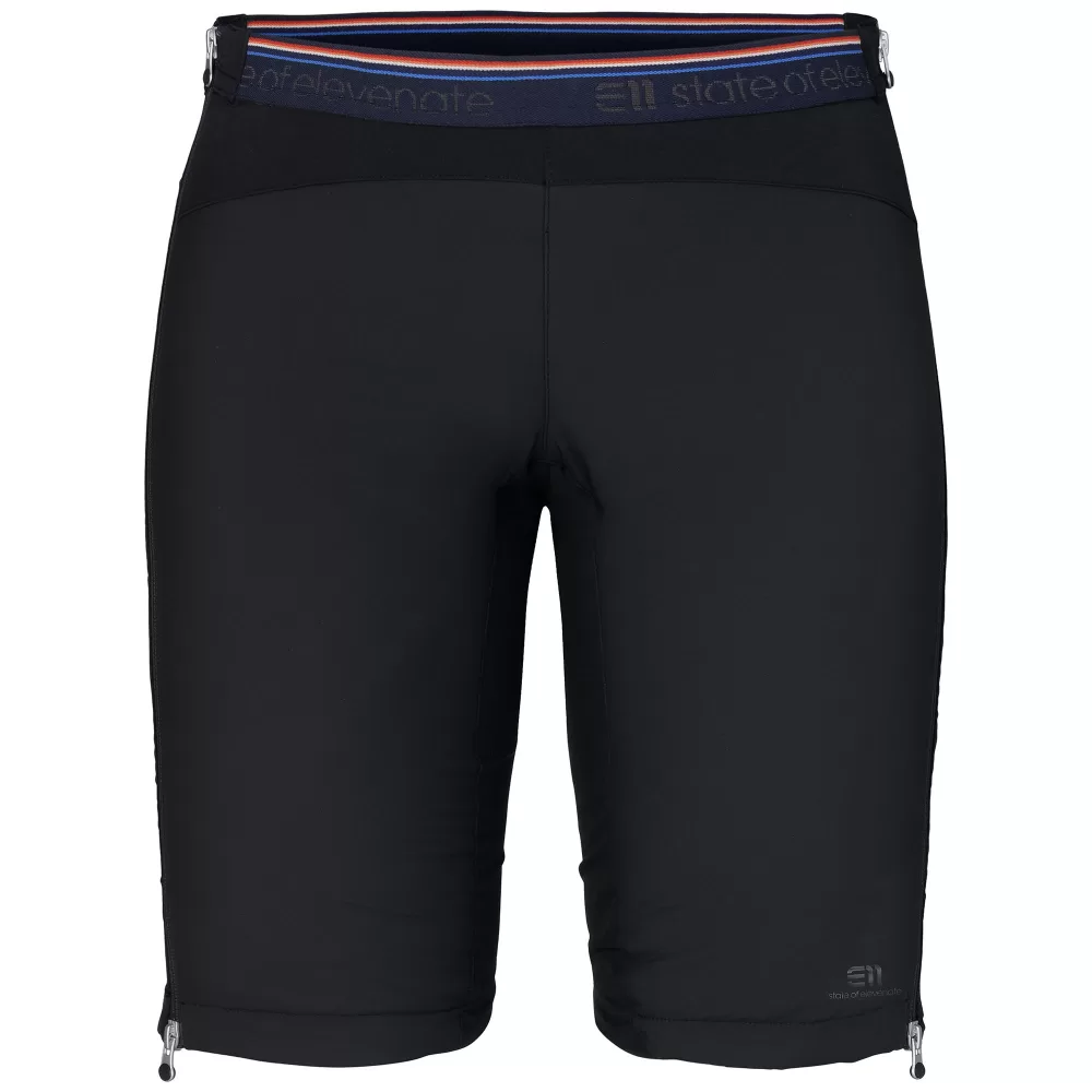 Elevenate Damen Transition Insulation Shorts M - Leichte Überhose, Wind- und wasserdicht, Atmungsaktiv, Schwarz, Ideal für kalte Tage