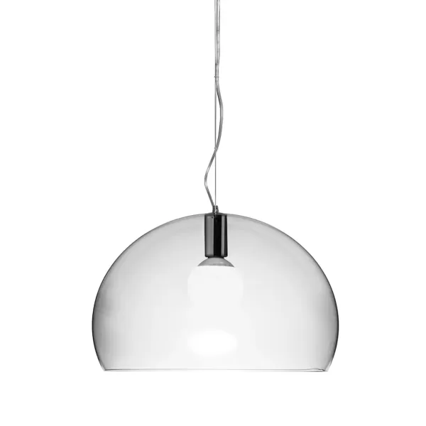 Kartell FL/Y Pendelleuchte Transparent - Kristall-Lampe mit innovativem Design, zeitloser Eleganz und faszinierender Lichtreflexion