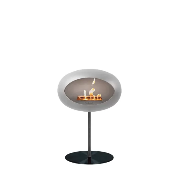 Le Feu Ground Steel Low Nickel Bioethanol Kamin - Eleganter Schwarz Edelstahl, minimalistisches Design, rauchfrei, ideal für Innen- und Außenbereich