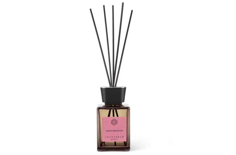 Locherber Milano Madeleine Rose Diffuser 500ml | Mood Collection | Floraler & fruchtiger Raumduft mit Damaszener Rose, Moschus & Vanille