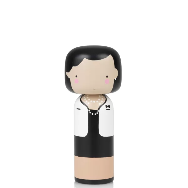 Lucie Kaas Kokeshi Doll Coco Large - Handbemalte Erlenholz-Puppe (21,5 cm) - Hommage an Coco Chanel - Sketch.inc von Becky Kemp