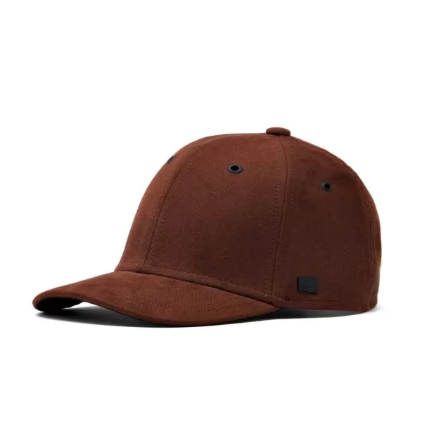 MELIN ACE RUST - Premium Veloursbaumwolle, feuchtigkeitsabsorbierendes Innenfutter, Nubukleder Strapback, italienisches Design, individuelle Logobesätze.