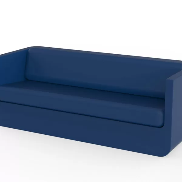 Vondom Ulm Sofa Marineblau – Wetterfestes Designer-Sofa aus recycelbarem Polyethylen, für Innen- und Außenbereich, ergonomisch & elegant