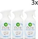 Air Wick Luchtverfrisser Spray - Pure Zachtheid van Katoen, 3x250ml, Geen vochtige nevel, Neutraliseert geuren, Frisse geur voor thuis