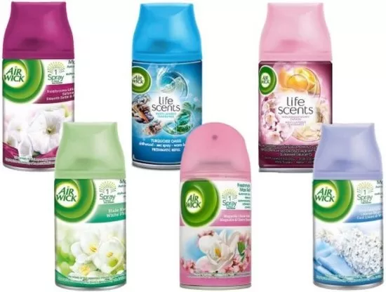 Air Wick Fresh Matic Navullingen Mix Voordeelverpakking - 6 Geuren: Zomer, Magnolia, Cool Linnen, Turquoise Oasis, Satin Lelie, Floral Delights