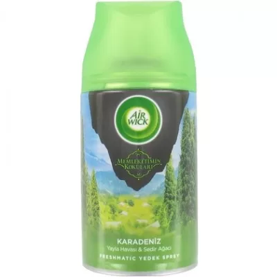 Airwick Freshmatic Max Nachfüllung - Zedernholz & Bergluft Duft, Automatischer Lufterfrischer, 250ml, Frische für Zuhause