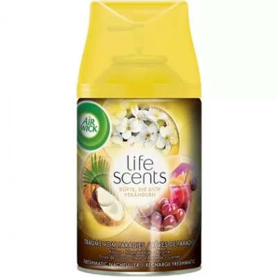 Airwick Freshmatic Max Nachfüllung - Dreams Of Paradise, Raumspray für langanhaltenden Duft, 250ml, Automatischer Lufterfrischer