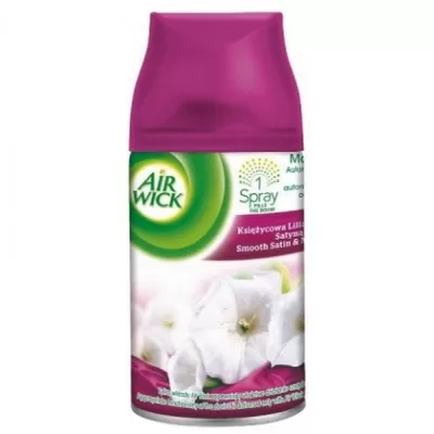 Airwick Freshmatic Max Nachfüllung – Satin & Lilie, Automatischer Raumduft, 250ml, Frischduft für Zuhause, Langanhaltend und Effektiv