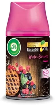 AIRWICK Winter Berries Navulling voor Freshmatic Max - 6x250ml - Zoete geur, neutraliseert geurtjes, tot 60 dagen frisheid