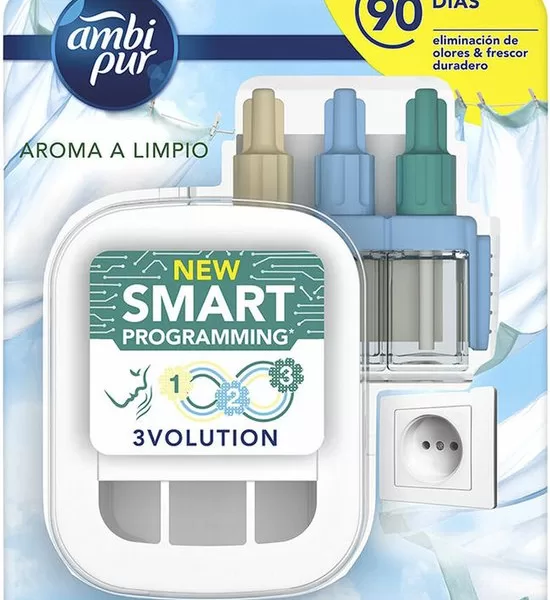 Ambi Pur 3volution Elektrischer Luchtverfrisser + Navulling, Schone Lucht, 20 ml - Frische für Ihr Zuhause!