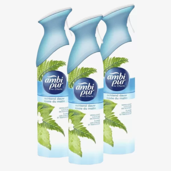 Ambi Pur Ochtend Dauw - Luchtverfrisser Spray - 3 x 300 ml - OdourClear Technologie - Frisse geur voor elke kamer - Niet-ontvlambaar