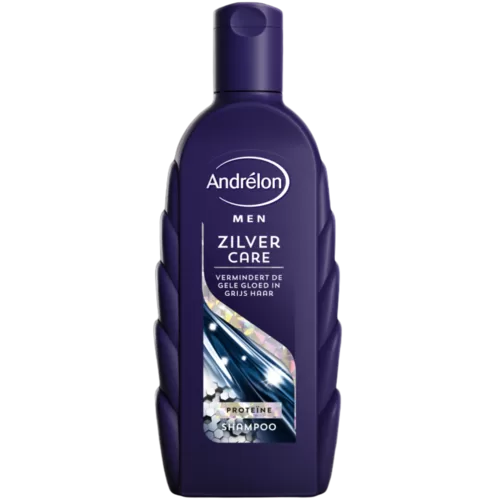 Andrélon Shampoo Men Zilver Care - 3 stuks | Vermindert gele gloed in grijs/wit haar | Nourishing formule voor gezond, glanzend haar