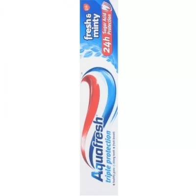 Aquafresh Tandpasta Fresh & Minty 100ml – Sterke Tanden, Frisse Adem, Voorkomt Tandvleesproblemen, Verkwikkend en Schoon Gevoel