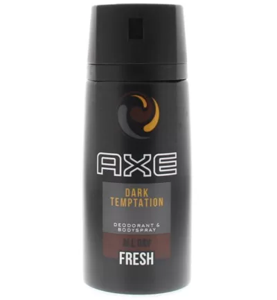 Axe Deodorant Bodyspray Dark Temptation 150ml - 6 Stuks, Langdurige Frisse Geur, Perfect voor Dagelijks Gebruik