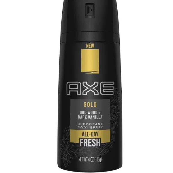 AXE Men Deodorant Bodyspray Gold – Oud Wood & Dark Vanilla, 150 ml – Langdurige Frisse Geur voor Mannen