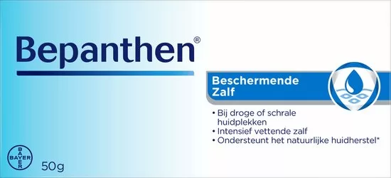 Bepanthen Beschermende Zalf 50g - Intensief Vettend, Parfumvrij, Voor Droge Huid, Lippen & Kloofjes, Ideaal voor Volwassenen & Kinderen