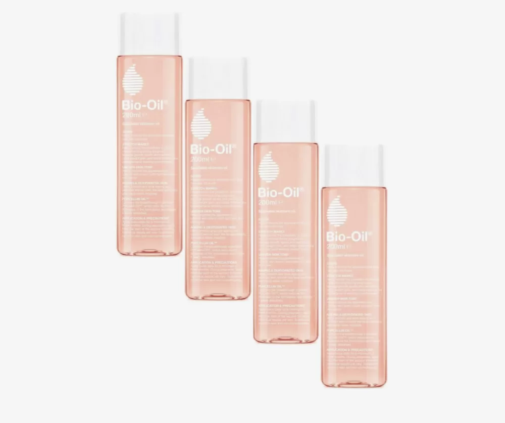 Bio Oil Huidverzorgingolie - 4 x 200ml Voordeelverpakking voor Littekens, Striae, Droge Huid & Veroudering - Effectieve, Lichte Olie