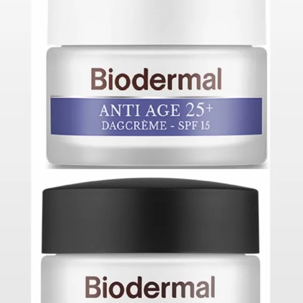 Biodermal Anti Age 30+ Dag- en Nachtcrème 50ml - Hydraterend, SPF 15, Vermindert Fijne Lijntjes, Verstevigt & Beschermt Huid