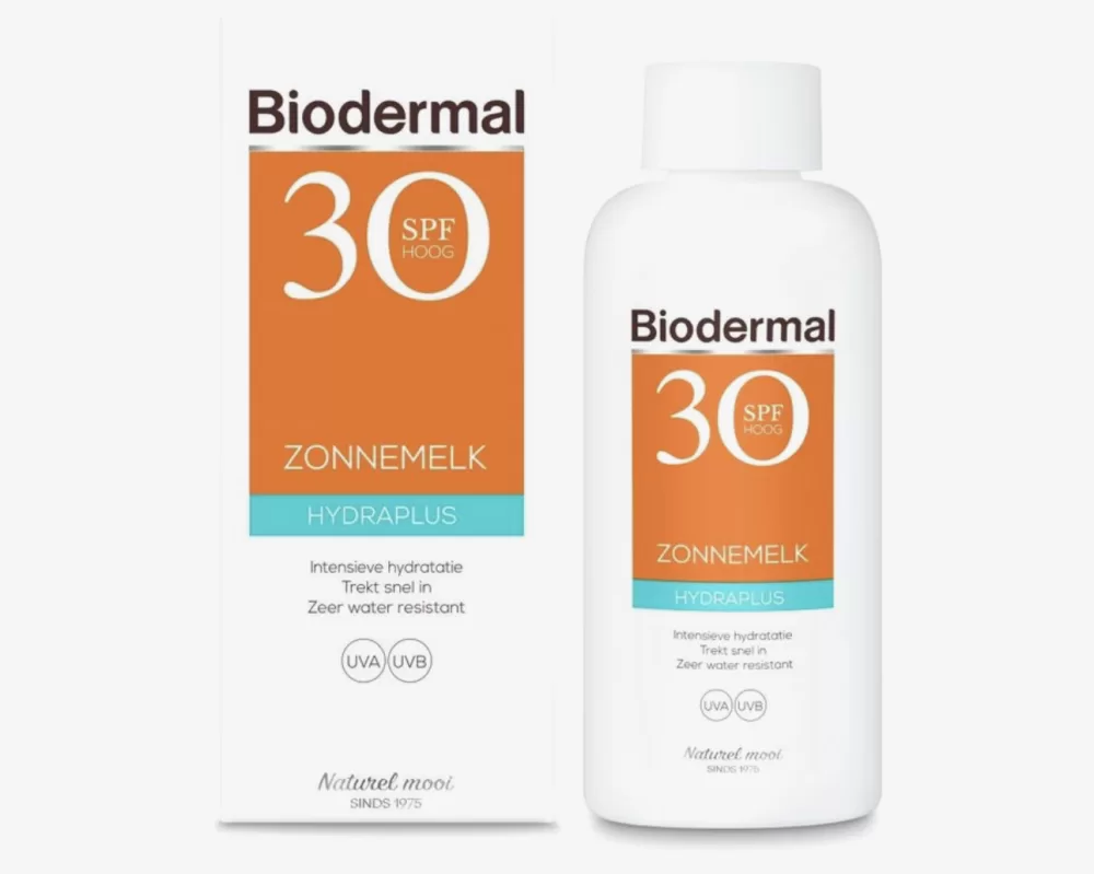 Biodermal Hydra Plus Zonnemelk SPF 30 - 200ml, waterresistent, hydratatie, voor volwassenen & kinderen, dermatologisch getest