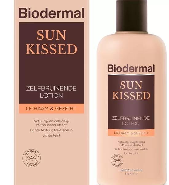 Biodermal Zelfbruiner Lotion 200ml - Natuurlijke Zelfbruinende Body & Face Lotion voor Lichte Teint, Intensieve Hydratatie, Snelle Absorptie