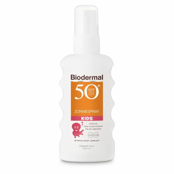 Biodermal Kids Zonnespray SPF 50+ 175ml - Water- en zandresistent, parfumvrij, dermatologisch getest, ideaal voor gevoelige kinderhuid