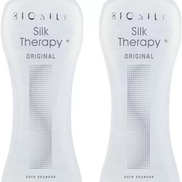 Biosilk Silk Therapy Duopack - 2x210ml Leave-In Haarhersteller mit Zijde, Repareert en Beschermt Normaal & Beschadigd Haar