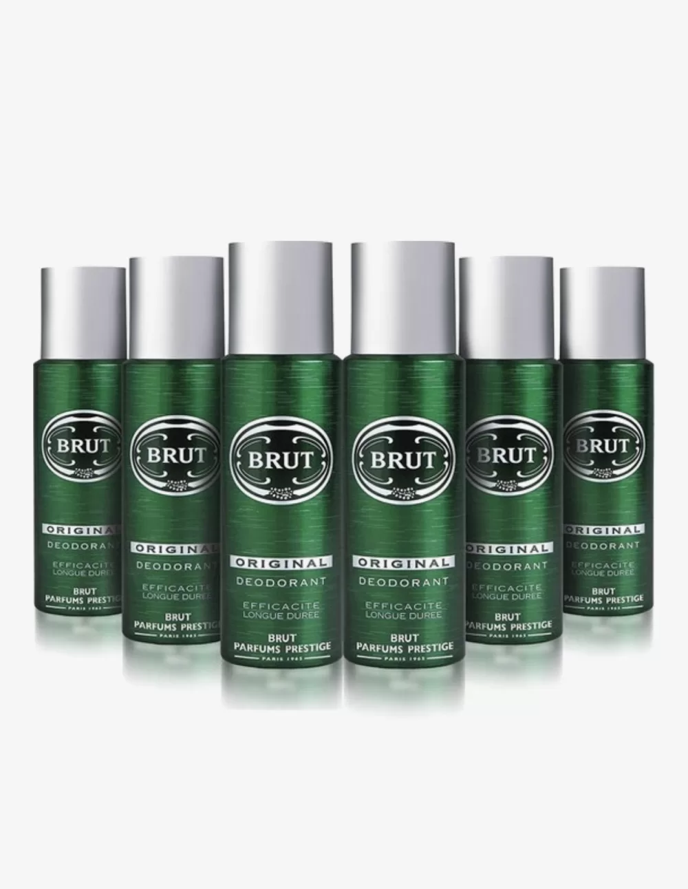 Brut Deospray Original - 6x200ml Voordeelverpakking - Kruidige Geur met Amber & Lavendel, 24 Uur Bescherming tegen Transpiratie